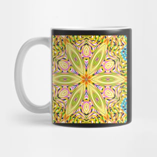 Kaleidoscope flower yellow Mug